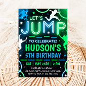 Jump Party Invitation Trampoline Birthday Kaart
