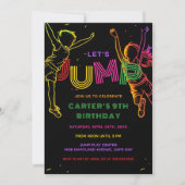Jump Party Kids Verjaardag Uitnodiging (Voorkant)