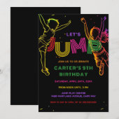 Jump Party Kids Verjaardag Uitnodiging (Voorkant / Achterkant)