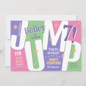 Jump Party Schattige Meisjes Pastel Lente Verjaard Kaart (Voorkant)