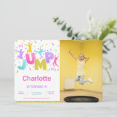 Jump Photo uitnodiging (Staand voorkant)