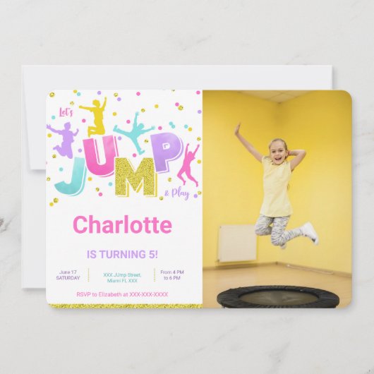 Jump Photo Uitnodiging (Voorkant)