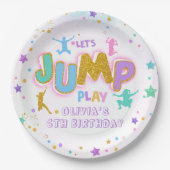 Jump Play Verjaardags Jump Trampoline Papier Bord (Voorkant)
