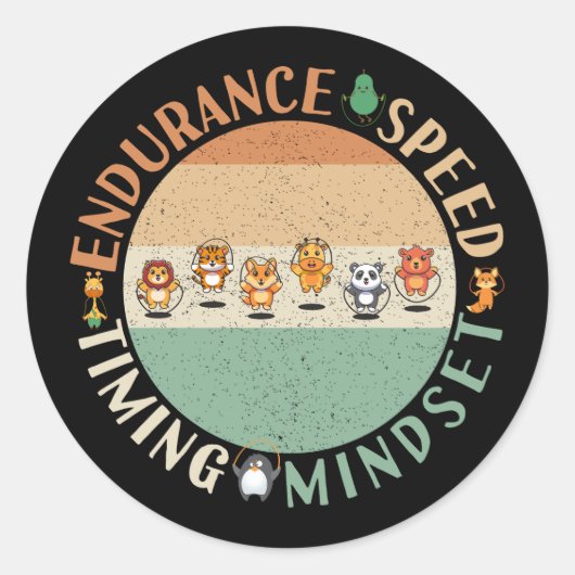 Jump Roping - Rope Skipping Mindset Ronde Sticker (Voorkant)