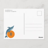 Jump Spelen Dolfijnenpark Kinder Feest Sinaasappel Briefkaart (Achterkant)