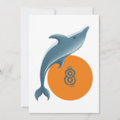 Jump Spelen Dolfijnenpark Kinder Feest Sinaasappel Kaart (Achterkant)