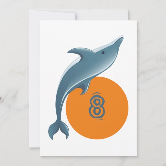 Jump Spelen Dolfijnenpark Kinder Feest Sinaasappel Kaart (Achterkant)