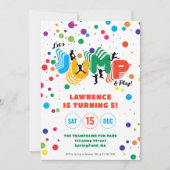 Jump Spelen Trampoline Park Party Kinderen Verjaar Kaart (Voorkant)