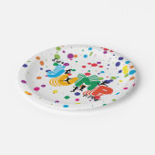 Jump Spelen Trampoline Park Party Kinderen Verjaar Papieren Bordje (Gekanteld)