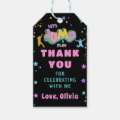 Jump Spelen Verjaardag Jump Trampoline Party Dank  Cadeaulabel (Voorkant)