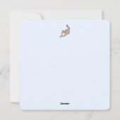 Jump Spint Jump: speels kattenontwerp met leuke ku Feestdagenkaart (Achterkant)