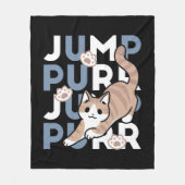 Jump Spint Jump: speels kattenontwerp met leuke ku Fleece Deken (Voorkant)