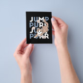 Jump Spint Jump: speels kattenontwerp met leuke ku Flyer (Hand)