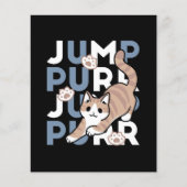 Jump Spint Jump: speels kattenontwerp met leuke ku Flyer (Voorkant)
