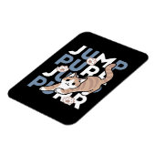 Jump Spint Jump: speels kattenontwerp met leuke ku Magneet (Linkerzijde)