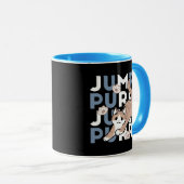 Jump Spint Jump: speels kattenontwerp met leuke ku Mok (Voorkant rechts)