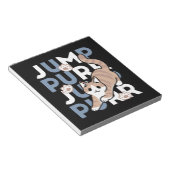 Jump Spint Jump: speels kattenontwerp met leuke ku Notitieblok (Schuin)