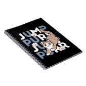 Jump Spint Jump: speels kattenontwerp met leuke ku Notitieboek (Rechterzijde)