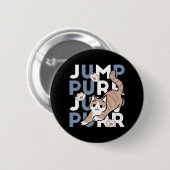 Jump Spint Jump: speels kattenontwerp met leuke ku Ronde Button 5,7 Cm (Voorkant /achterkant)