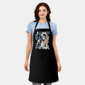 Jump Spint Jump: speels kattenontwerp met leuke ku Schort (Gedragen)