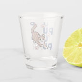 Jump Spint Jump: speels kattenontwerp met leuke ku Shot Glas (Achterkant)