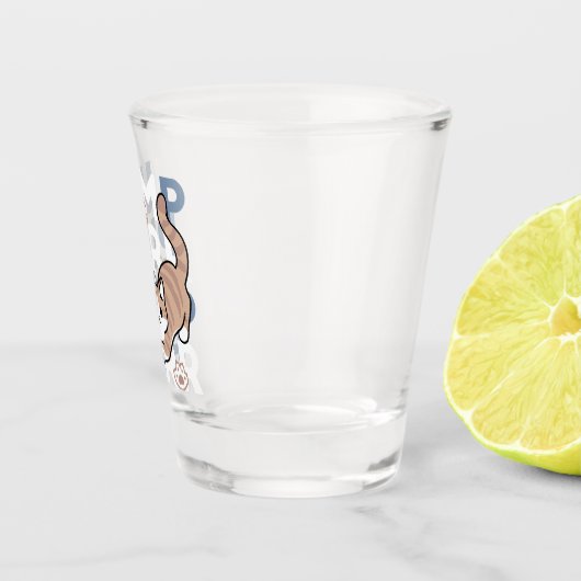 Jump Spint Jump: speels kattenontwerp met leuke ku Shot Glas (Rechts)