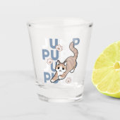 Jump Spint Jump: speels kattenontwerp met leuke ku Shot Glas (Voorkant)