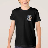 Jump Spint Jump: speels kattenontwerp met leuke ku Tri-Blend Shirt (Voorkant)