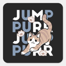 Jump Spint Jump: speels kattenontwerp met leuke ku