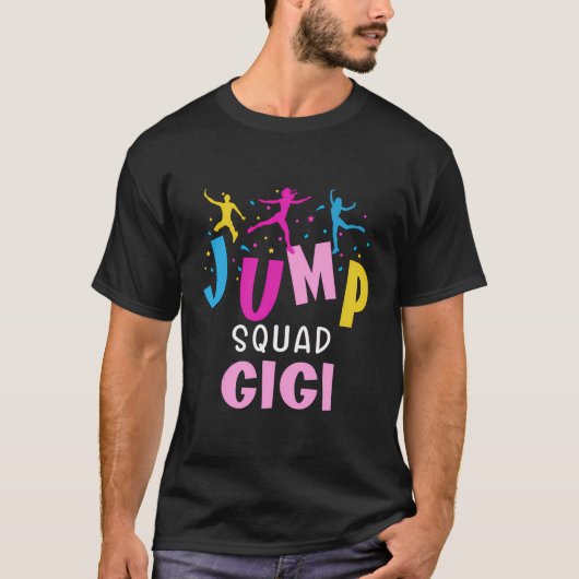 Jump Squad Gigi Trampoline Party Matching Verjaard T-shirt (Voorkant)