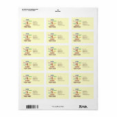 Jump Stunt Bounce Cheerleader Adresetiketten Etiket (Full Sheet)