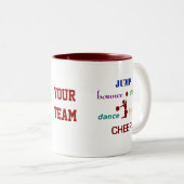 Jump Stunt Bounce Cheerleader Coffee Mok (Voorkant rechts)