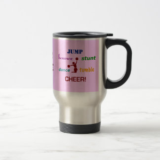 Jump Stunt Bounce Cheerleader Travel Mug Reisbeker