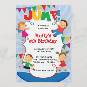 JUMP! Trampoline Bounce House Gym Uitnodiging