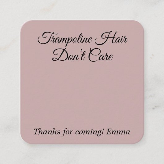 Jump Trampoline Hair Tie Favor Kaart (Voorkant)