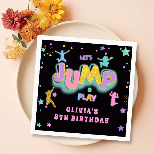 Jump Trampoline Jump Spelen Verjaardagsfeest Servet