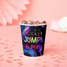 Jump Trampoline Kleurrijke meisje verjaardagsfeest