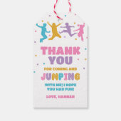 Jump Trampoline Park Birthday Party Favor Cadeaulabel (Achterkant)