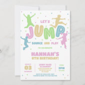 Jump Trampoline Park Birthday Party Kaart (Voorkant)