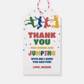 Jump Trampoline Park Boys Birthday Party Favor Cadeaulabel (Achterkant)
