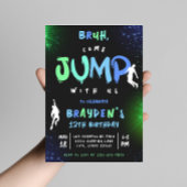 Jump Trampoline Park Graffiti Verjaardag uitnodigi Kaart
