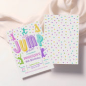 Jump Trampoline Park Verjaardagsfeestuitnodiging Kaart