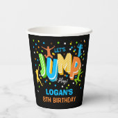 Jump Trampoline Verjaardagsfeest Papieren Cup Bekers (Achterkant)