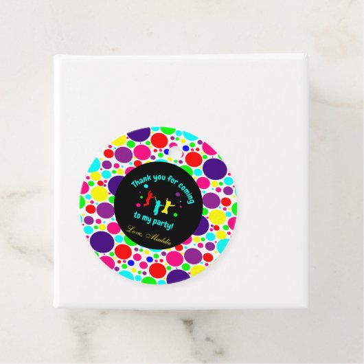 Jump/Trampoline verjaardagsfeestje Bedankjes Labels (In situ)