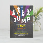 Jump Trampoline Verjaardagsfeestje Jongens Meisjes Kaart (Staand voorkant)