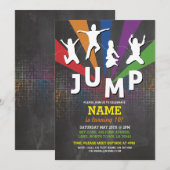 Jump Trampoline Verjaardagsfeestje Jongens Meisjes Kaart (Voorkant / Achterkant)