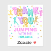 Jump Trampoline Verjaardagsgunst Sticker (Vel)