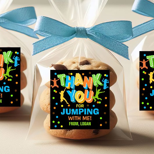 Jump Trampoline Verjaardagsgunst Sticker