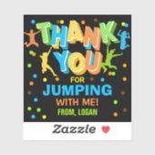 Jump Trampoline Verjaardagsgunst Sticker (Vel)