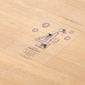 Jump & Tumble Gymnastics 4th Birthday Party Acryl Uitnodigingen (Laagn)